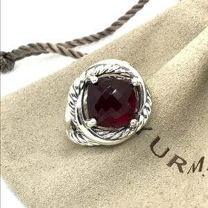 💍David Yurman Infinity 11mm Garnet Ring Size 5.5